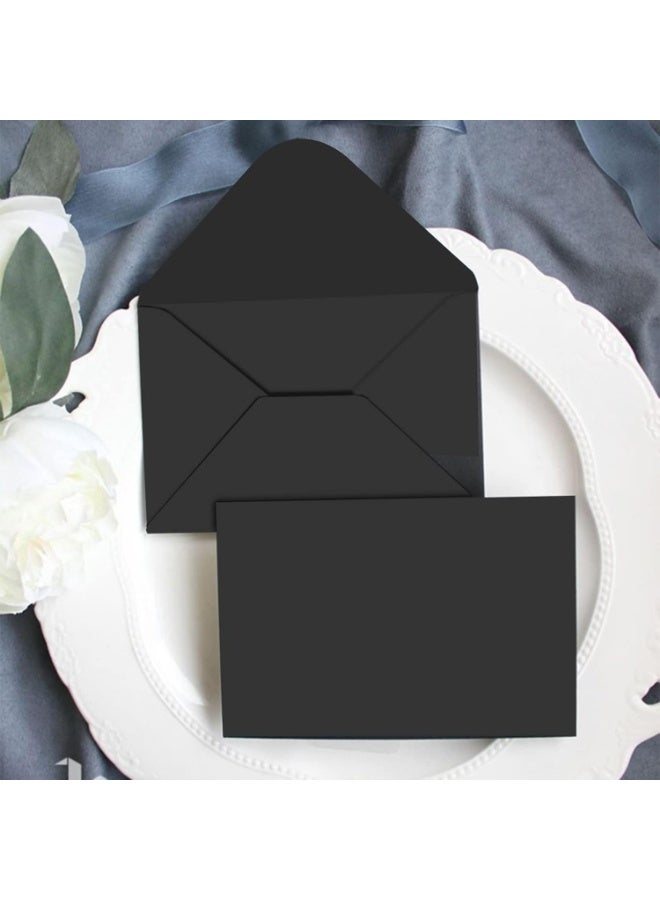 100 حزمة مظروف أسود A6 ، حجم 4x6 ، إغلاق الارتباط الرطب ، مثالي للدعوات ، التخرج ، حفل الزفاف ، 100 عدد - Image 3